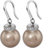 Серьги серебряные с жемчугом и куб. цирконием Pearl Kiss 9S Rivoli (арт.ABS-1-12-9-S)