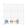 Серьги пусеты золотые пробы 585 с топазом (Арт.51-322-01699-6)