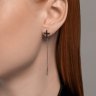 Серьги из серебра с фианитами (Арт.94026505)