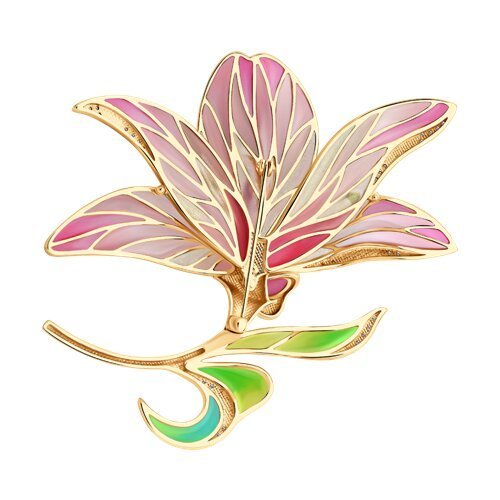 Брошь из золота с миксом камней (Арт.6049033)