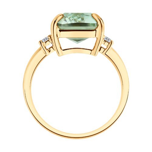 Кольцо золотое пробы 585 с празиолитом (Арт.71-00380)