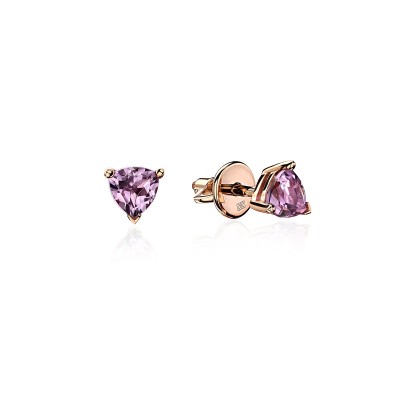 Серьги из красного золота с аметистом «Трио эмоций» Эстет (арт.01С3113964-1)