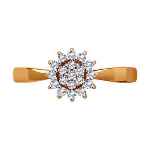 Кольцо из золота с фианитами (Арт.019063)