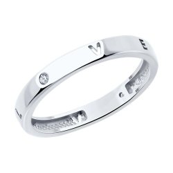Кольцо из серебра с фианитами (Арт.94013851)