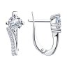 Серьги из серебра с фианитами (Арт.94020594)