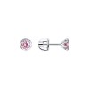 Серьги из серебра с фианитом «Нежный Розовый Луч» Соколов (арт.94023122)