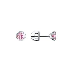 Серьги из серебра с фианитами (Арт.94023122)