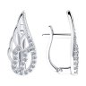 Серьги из серебра с фианитами (Арт.94023441)