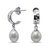Серьги серебряные с жемчугом «Крылья мечты» Myjewels (арт.0222)