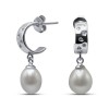 Серьги серебряные с жемчугом «Крылья мечты» Myjewels (арт.0222)
