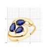Кольцо золото 585 с корундом «Синий Водопад» SOKOLOV (арт.714628)