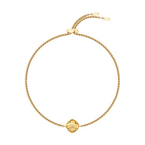 Браслет золотой пробы 585 с цитрином (Арт.750660) Браслет золотой пробы 585 с цитрином (Арт.750660)