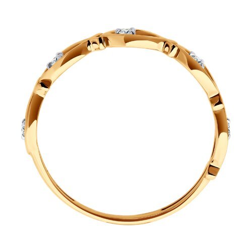 Кольцо из золота с фианитом «Игра света» Соколов (арт.019401)