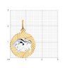 Подвеска из комбинированного золота с алмазной гранью (Арт.031366)