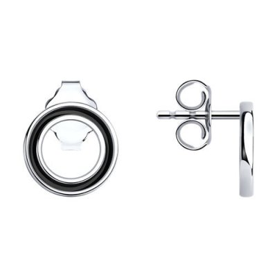 Серьги из серебра с эмалью (Арт.94025795)