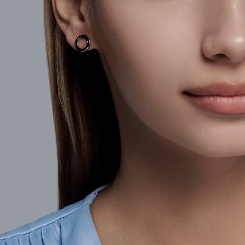 Серьги из серебра с эмалью (Арт.94025795)