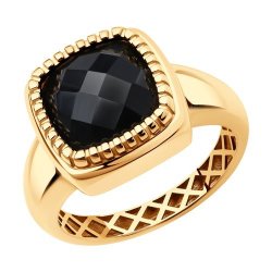 Кольцо золотое пробы 585 с агатом (Арт.716143)