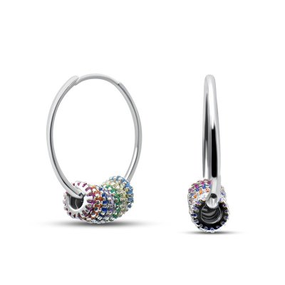 Серьги-конго Серебряные крылья (Арт.022028819mix_kubcirkonii)