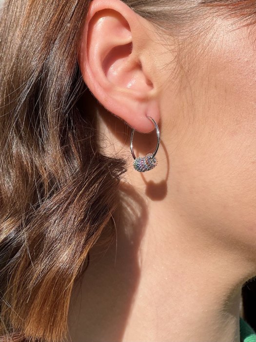 Серьги-конго Серебряные крылья (Арт.022028819mix_kubcirkonii)