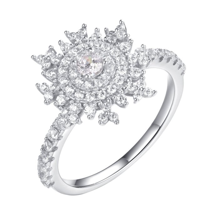 Кольцо из серебра с фианитом (Арт.cz-r02914-x-w-w-x-w)