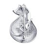 Брошь из золочёного серебра с фианитами и эмалью (Арт.94040213)