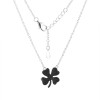 Ожерелье серебряное с черной вставкой «Universe Clover» Fresh Jewelry (арт.Gl-N02651-X-W-X-X-B)
