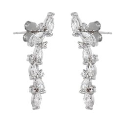 Серьги из серебра с фианитом (Арт.hl-e334322-x-w-x-x-w)