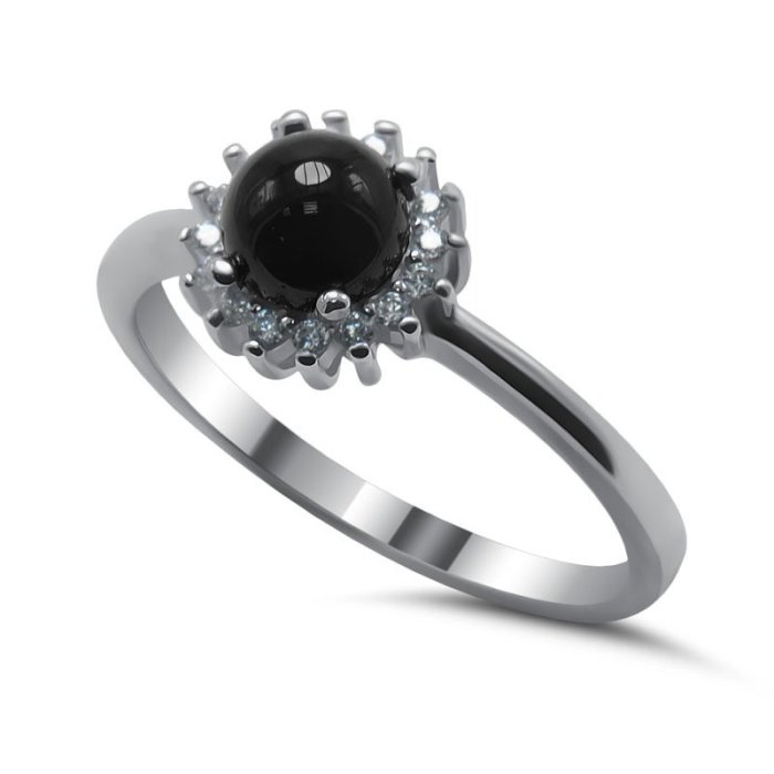 Кольцо Серебряные крылья (Арт.2112734336b_oniks_kubcirkonii)