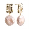 Серьги серебряные с жемчугом «Baroque Shine» Fresh Jewelry (арт.PI-E433-18-X-L-PN-X-X)