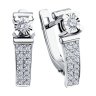 Серьги из белого золота с бриллиантами (Арт.1020743)