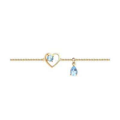 Браслет золотой пробы 585 с топазом (Арт.750418)