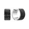 Серьги с фианитами «Caviar Night» серебро 925 Fresh Jewelry (арт.00904)
