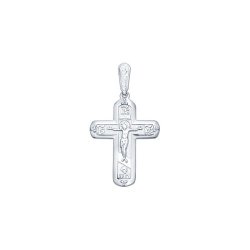 Крест из серебра с фианитами (Арт.94120126)