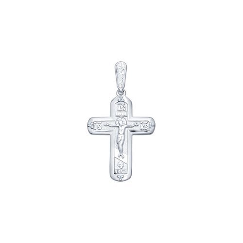 Крест из серебра с фианитами (Арт.94120126)