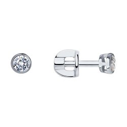 Серьги из белого золота с бриллиантами (Арт.1021804-3)