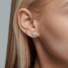 Серьги из золота с бриллиантами и перламутром (Арт.1021900)