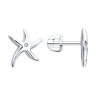 Серьги из серебра с фианитом «Морская Звезда» Соколов (арт.94-122-002658-1)