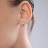 Серьги из серебра с фианитом «Морская Звезда» Соколов (арт.94-122-002658-1)