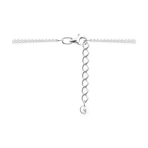 Браслет серебряный с фианитами и эмалью «Черно‑белый круг» Соколов (арт.94-150-00241-2)