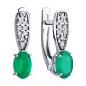 Серьги из серебра с агатами и фианитами (Арт.94-320-00176-2)