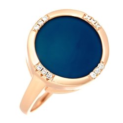 Кольцо из серебра с керамикой и куб. цирконием (Арт.tm-r00378-vl-g-x-x-w)