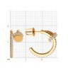 Серьги из золочёного серебра с фианитами (Арт.93-122-02048-1)