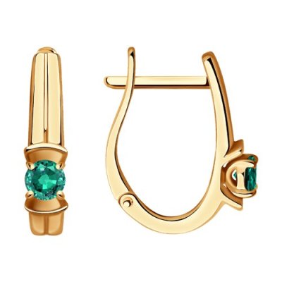Серьги из золота с изумрудами (Арт.3020521)