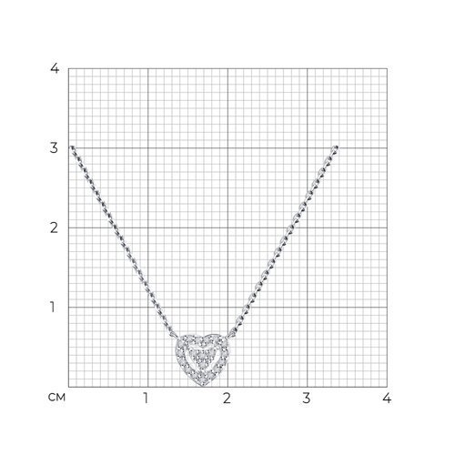 Колье из белого золота с бриллиантами (Арт.1070224-3)