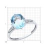 Кольцо из серебра с топазом и фианитами (Арт.94-310-02054-1)