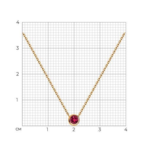 Колье из золота с рубином (Арт.4070028)