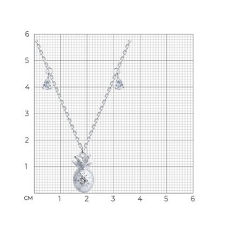 Колье из серебра с фианитами «Ананас счастья» Соколов (арт.9407-1215)