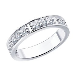 Кольцо из серебра с фианитами (Арт.94-110-01544-1)