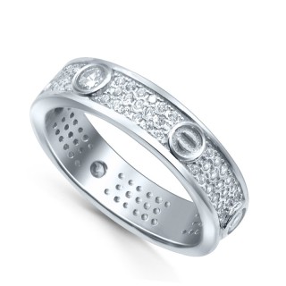 Кольцо серебряное с кубическим цирконием «Серебряные крылья» Myjewels (арт.2119)