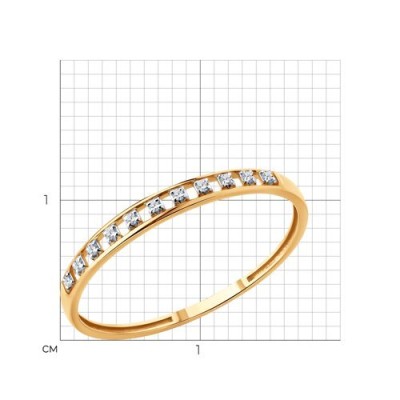 Кольцо из золота с бриллиантами «Линия Света» Соколов (арт.51-210-02903-1)